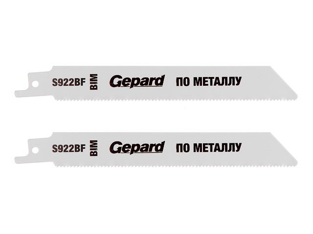 Пилка для сабельной пилы по металлу S 922BF (2шт.) GEPARD (GP0618-24) (пилки для лезвийной пилы, полотно пильное, быстрый чистовой рез)