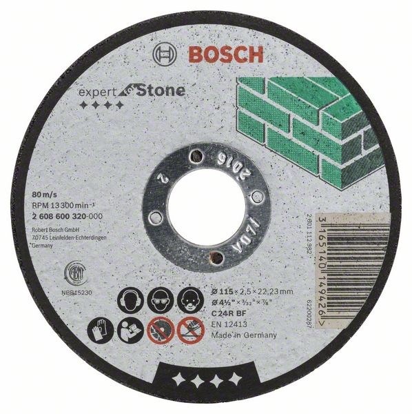 Отрезной круг Bosch КАМЕНЬ 115Х2.5 мм
