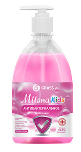 Мыло жидкое антибактериальное для рук GraSS "Milana BubbleGum", 500мл.