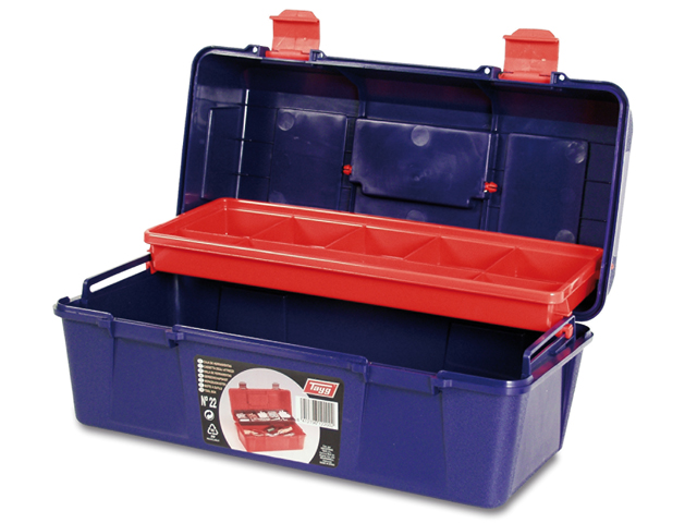 Ящик для инструмента пластмассовый 35,6x18,4x16,3 см с лотком TAYG 22
