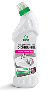 Средство для прочистки канализационных труб GraSS "DIGGER-GEL", 1л. 