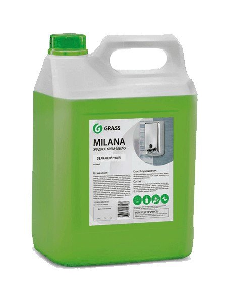 Мыло жидкое для рук GraSS "Milana" (зеленый чай), 5 кг