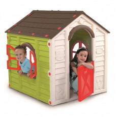 Уличный детский домик PLAY HOUSE (салатовый/коричневый)