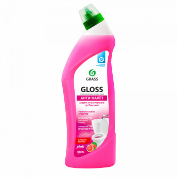 Чистящий гель для ванны и туалета "Gloss pink" (флакон 1 л)