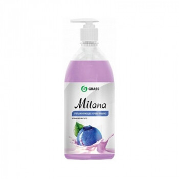 Мыло жидкое для рук GraSS "Milana" (черника в йогурте), 1л.