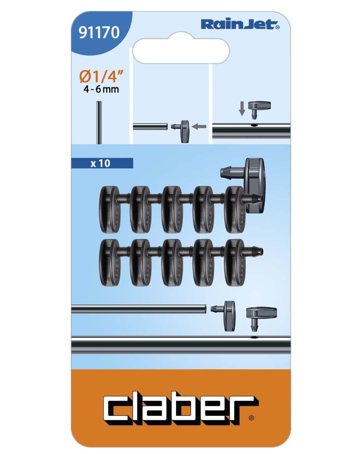 Заглушка Claber 1/4", 10шт.