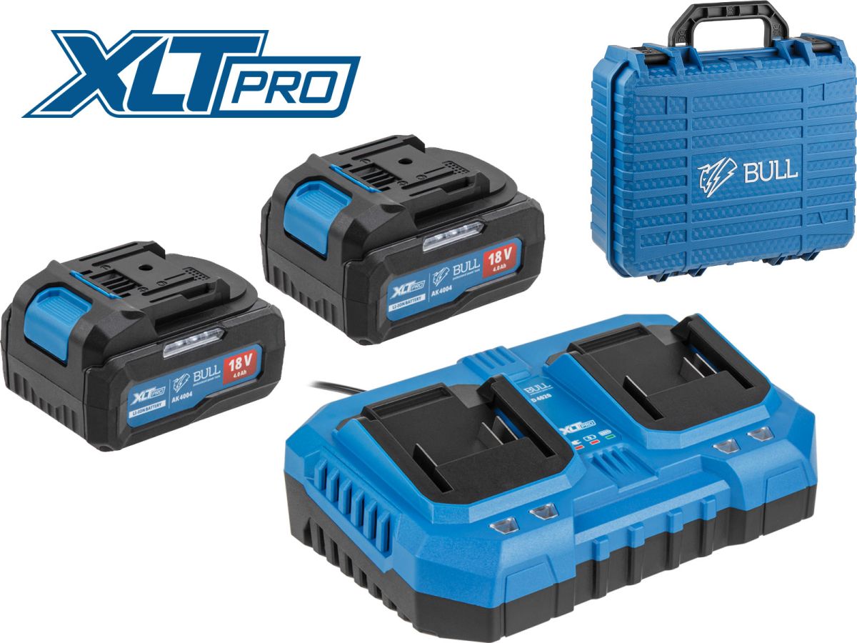 Набор 2 АКБ 4А*ч и ЗУ 2 слота 4А BULL XLTpro в чем. SET