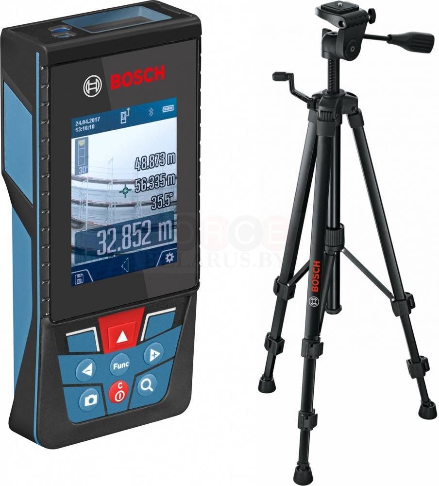 Дальномер лазерный BOSCH GLM 120 C + BT 150 в кор.