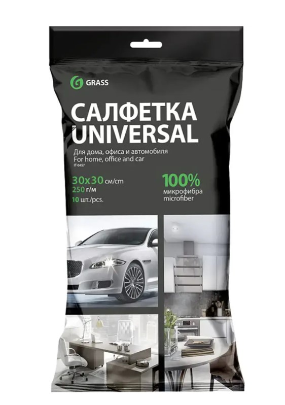 Салфетка GraSS микрофибра 250 г/м 30*30 (10шт)