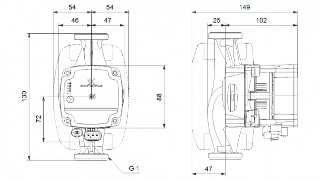 Циркуляционный насос Grundfos ALPHA1 L 15-40 130 (99160550)