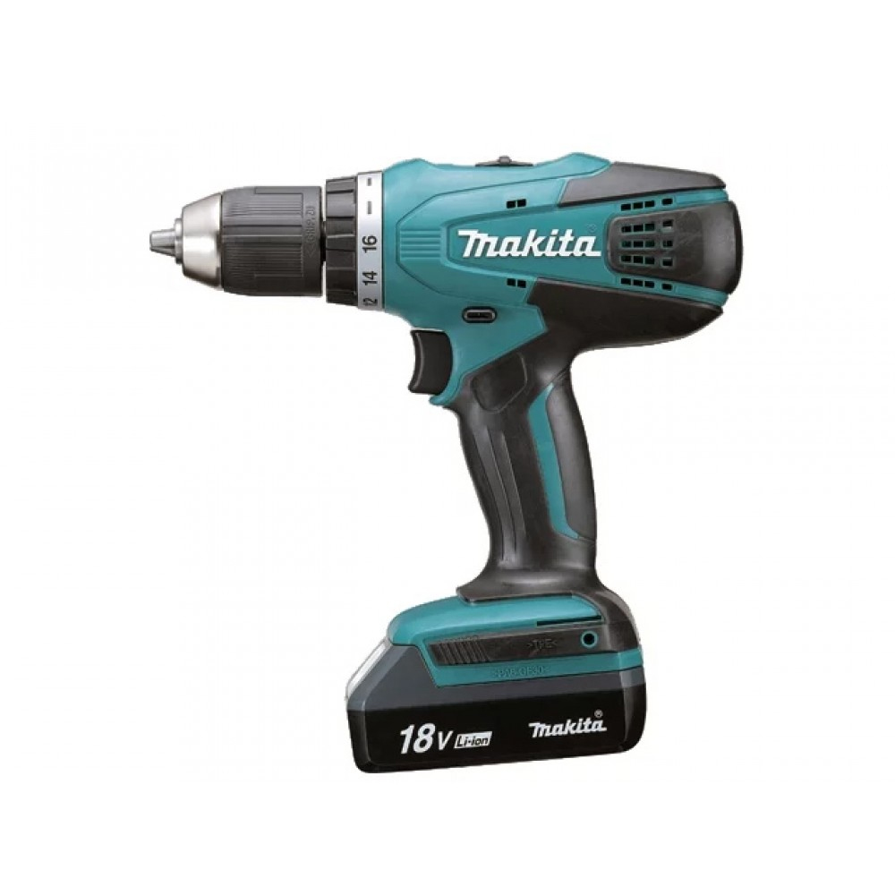 Аккум. дрель-шуруповерт MAKITA DF 457 DWLE в чем. + фонарь