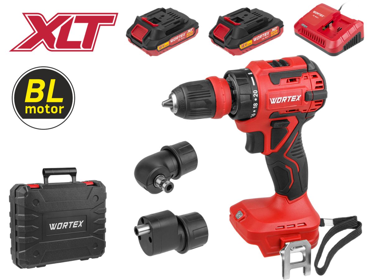 Аккум. дрель-шуруповерт WORTEX BD 2025 LiSET в чем. ALL1 XLT (2 АКБ 2Ач + ЗУ + 2 насадки)