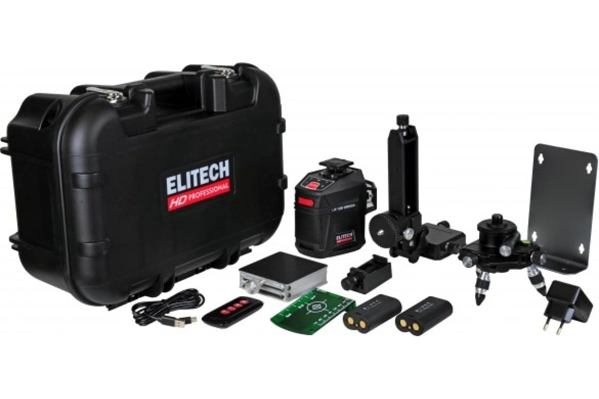Лазерный нивелир Elitech LN 12D GREEN
