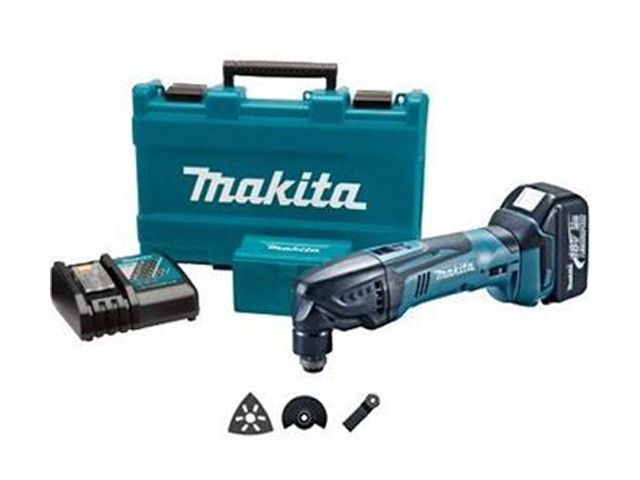 Аккумуляторный многофункциональный инструмент (реноватор) MAKITA DTM 50 RFEX 1 в чем. + набор оснастки