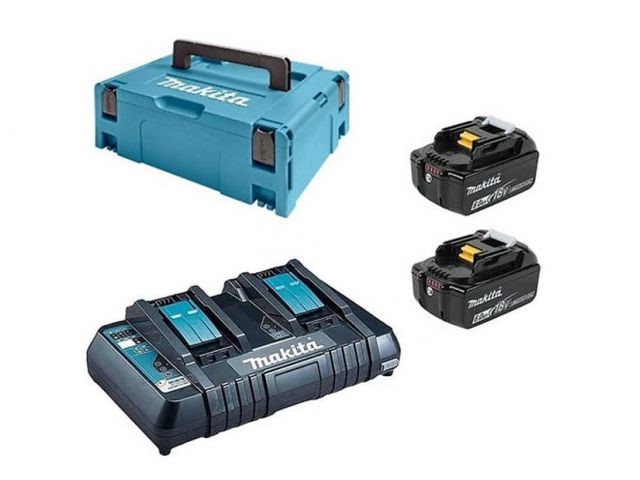 Комплект аккумулятор 18.0 В BL1830B 2 шт. + зарядное устройство DC18RD + кейс MAKPAC