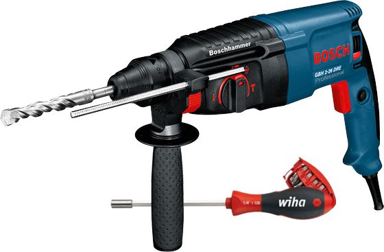 Перфоратор Bosch GBH 2-26 DRE+ отвертка Wiha 0.615.990.K00