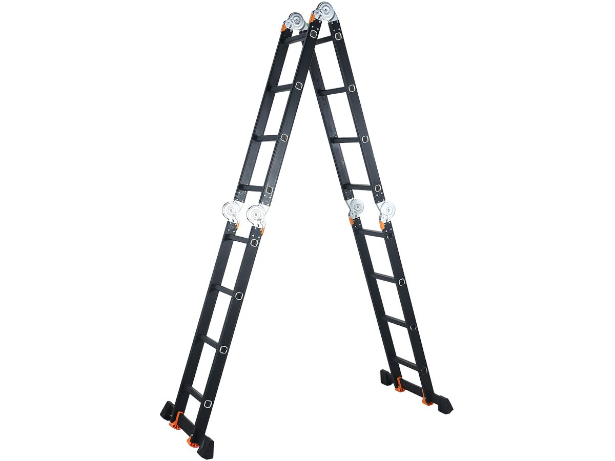 Лестница алюм. многофункц. 4х4 ступ.(229см/465см) 13,8кг BLACK LINE STARTUL (ST9930-04)