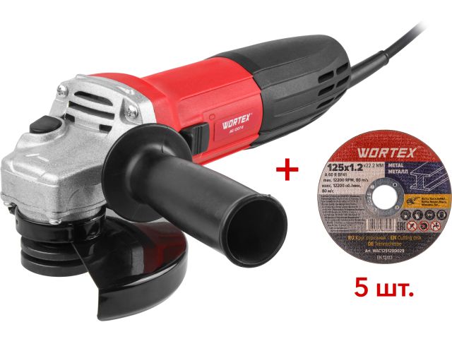 Одноручная углошлифмашина WORTEX AG 1207-6