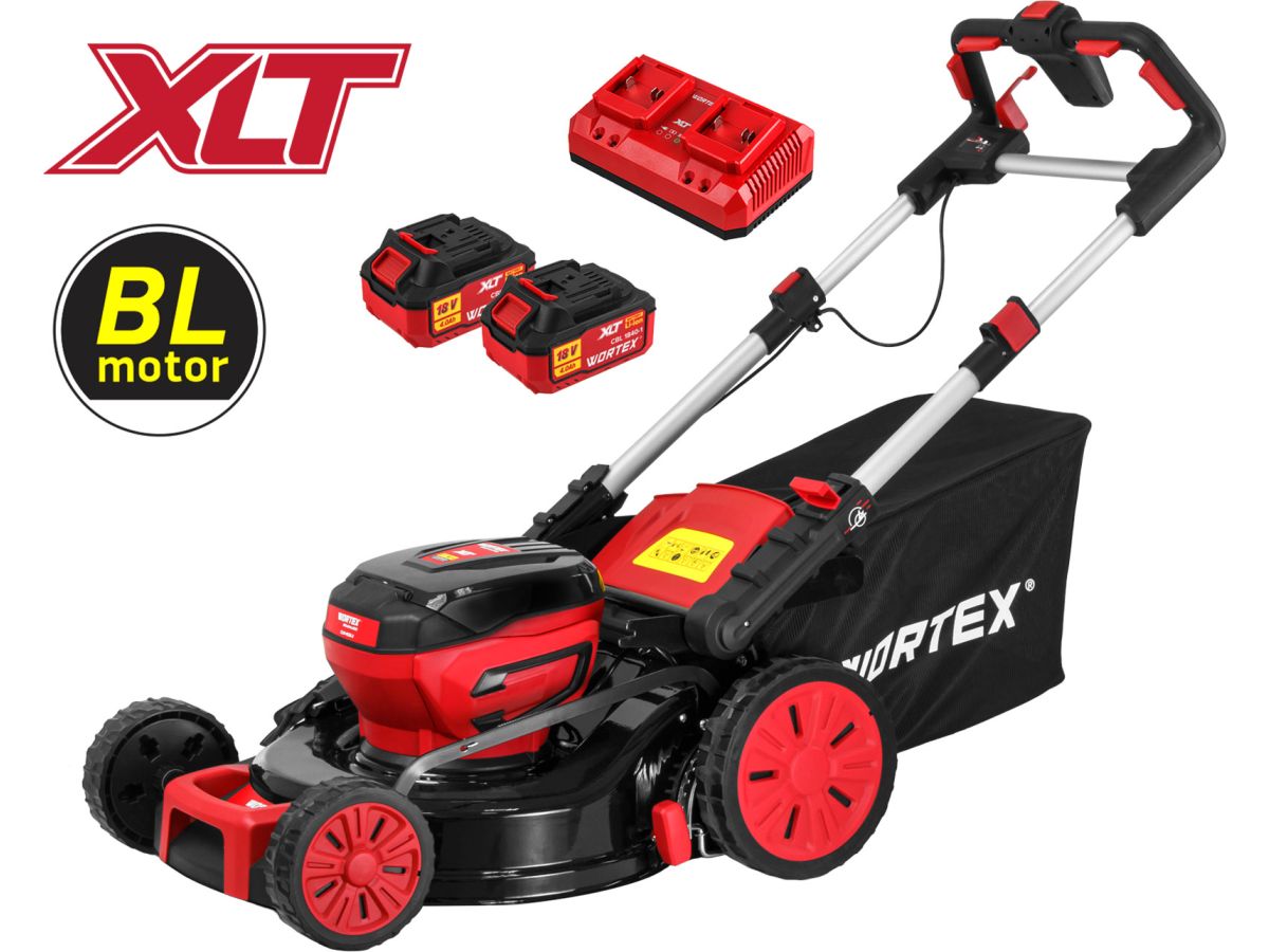 Газонокосилка аккумуляторная WORTEX CLM 4536-2 XLT SET (2 АКБ 4Ач + ЗУ)