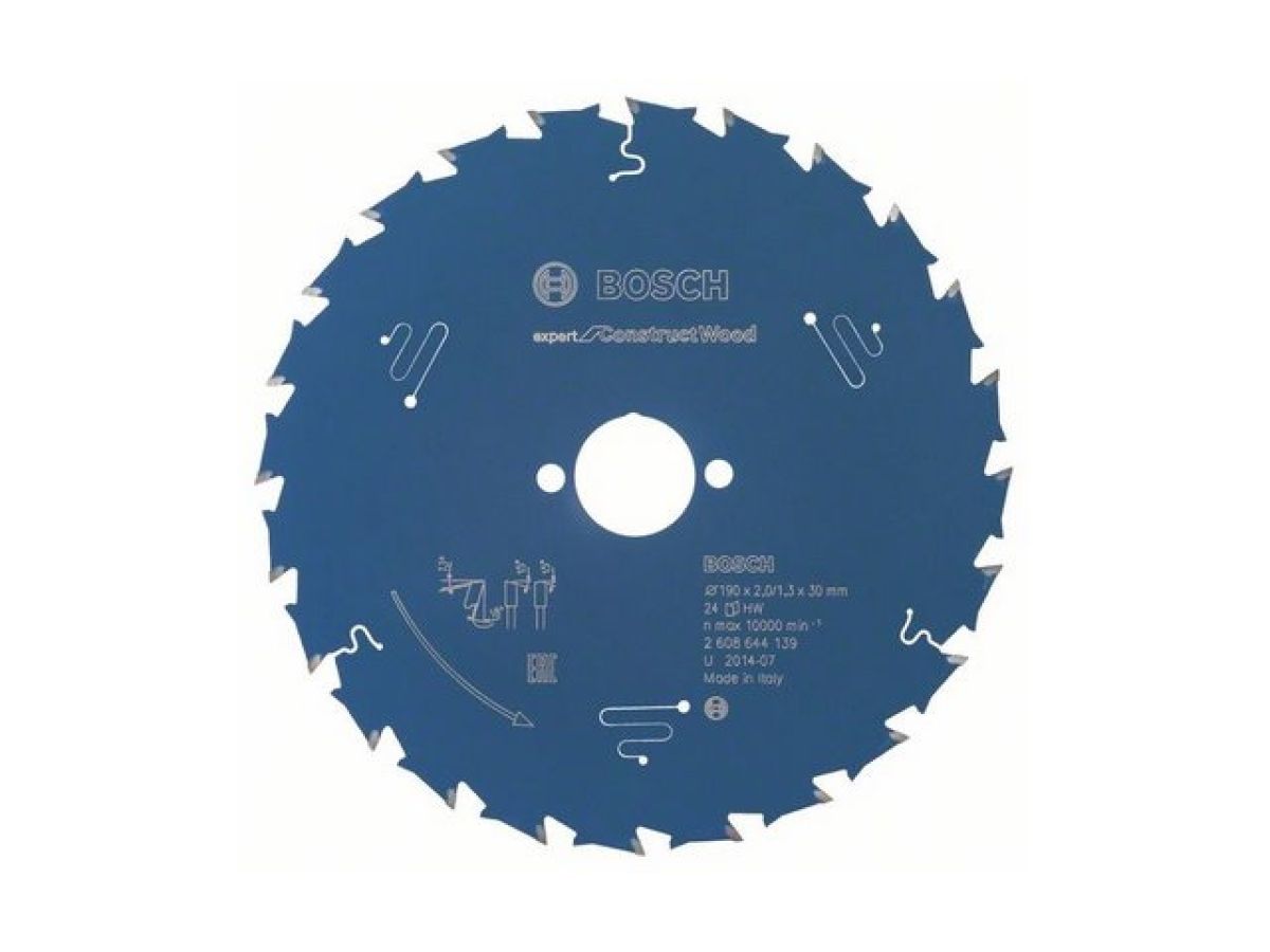 Диск пильный 190х30 мм 24 зуб. по дереву BOSCH EXPERT FOR CONSTRUCT WOOD (твердоспл. зуб)