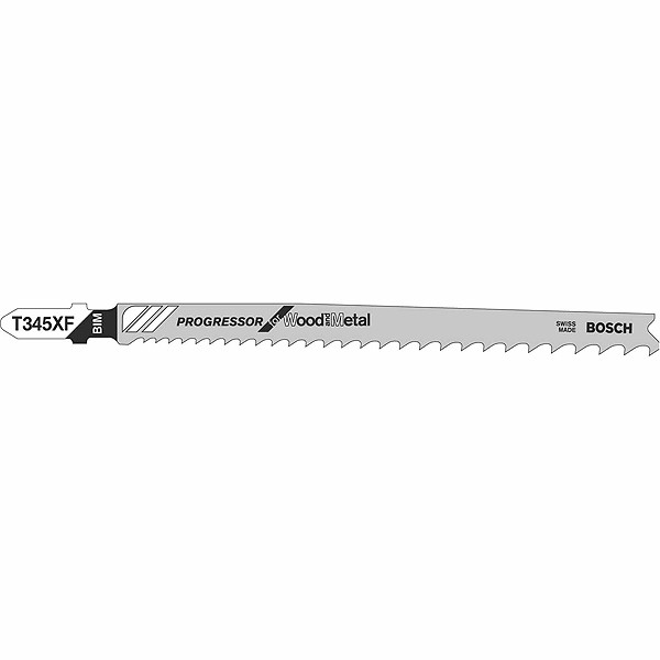 Пилка для ручного лобзика Bosch Progressor for Wood and Metal T 345 XF 132 мм 5 шт.