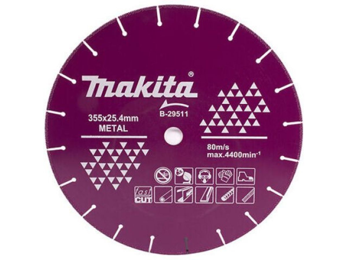 Алмазный круг 355х25.4 мм по металлу MAKITA (сухая резка, быстрый рез)