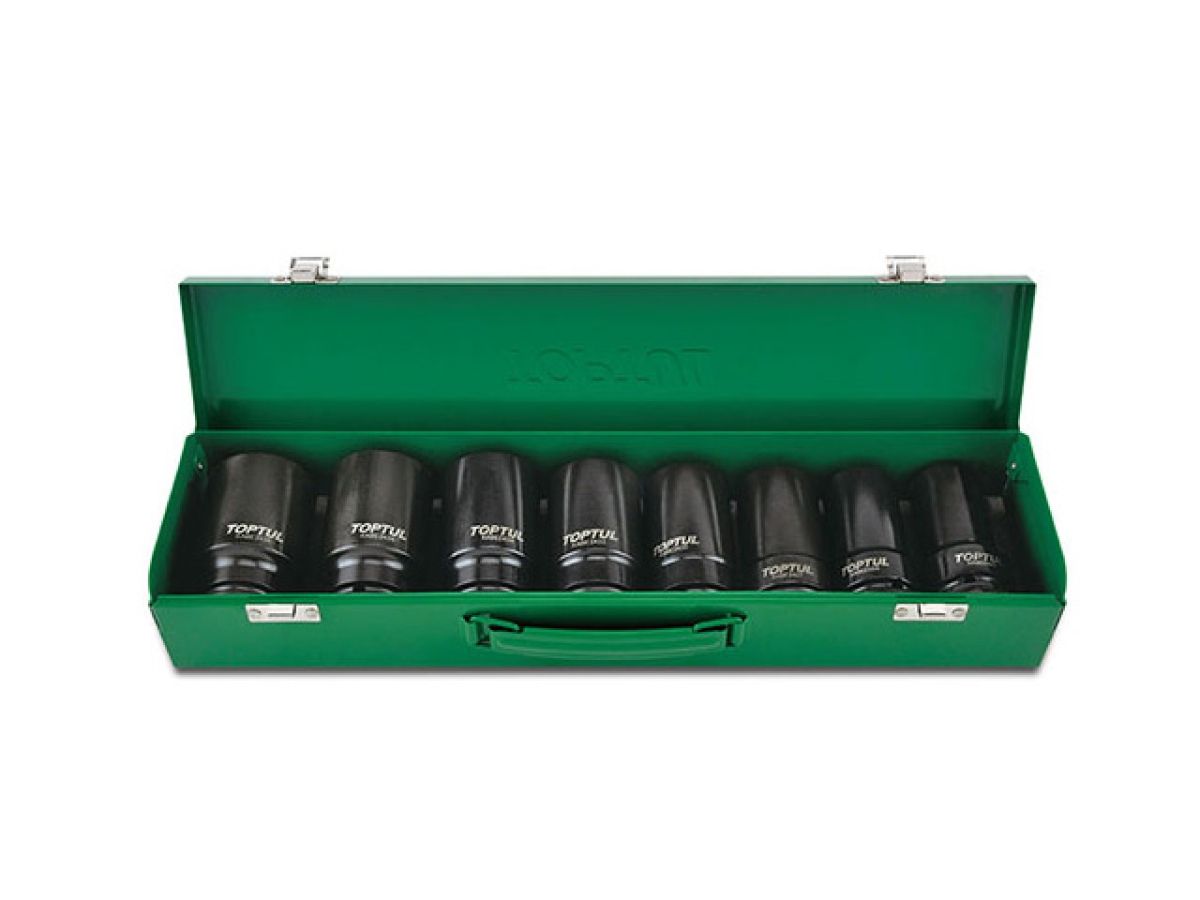 Набор головок ударных 3/4" 22-38 мм 6 гр. 8пр. TOPTUL (GDAD0807)