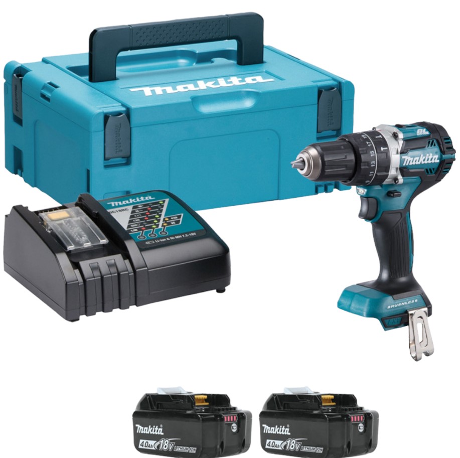 Аккум. ударная дрель-шуруповерт MAKITA DHP484RMJ в кейсе (2 АКБ 4Ач + ЗУ)