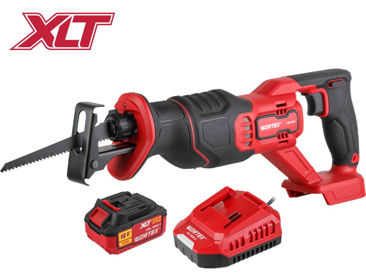 Сабельная аккумуляторная пила WORTEX CSR 1118-1 ALL1 XLT SET (АКБ 4Ач + ЗУ)