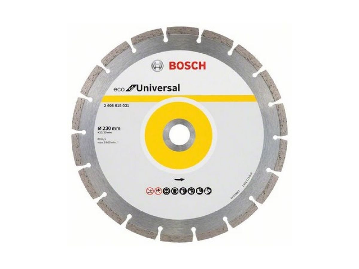 Алмазный круг 230х22 мм универсальный сегмент. BOSCH ECO UNIVERSAL (сухая резка)