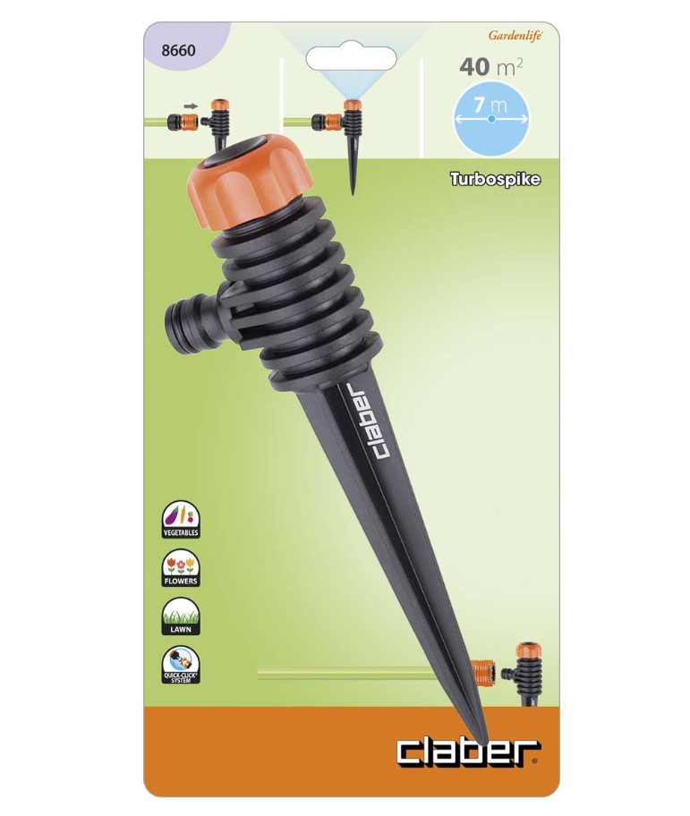 Дождеватель на спице круговой Claber TURBOSPIKE