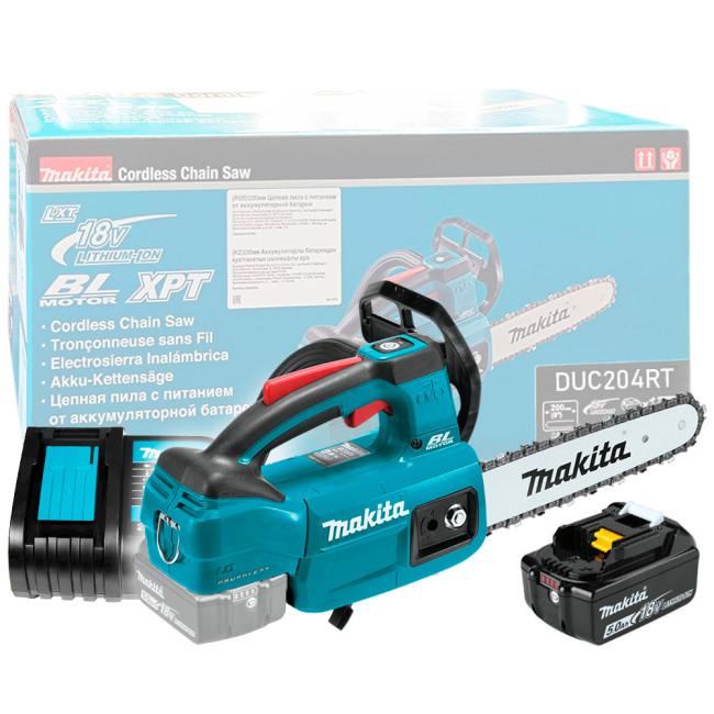 Аккумуляторная пила цепная MAKITA LXT DUC204RT (АКБ 5Ач + ЗУ)