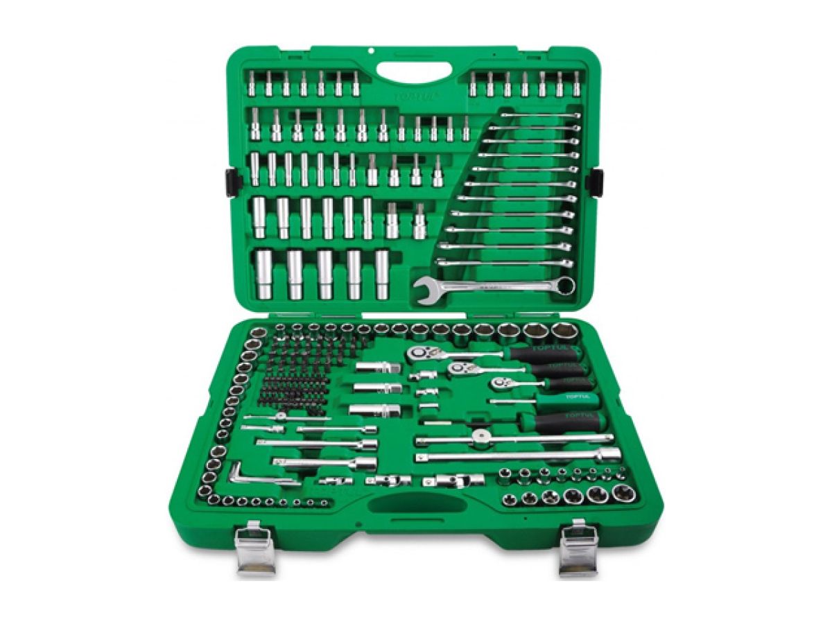 Набор инструментов 1/4", 3/8", 1/2" 6 граней 216 предметов TOPTUL (GCAI216R)