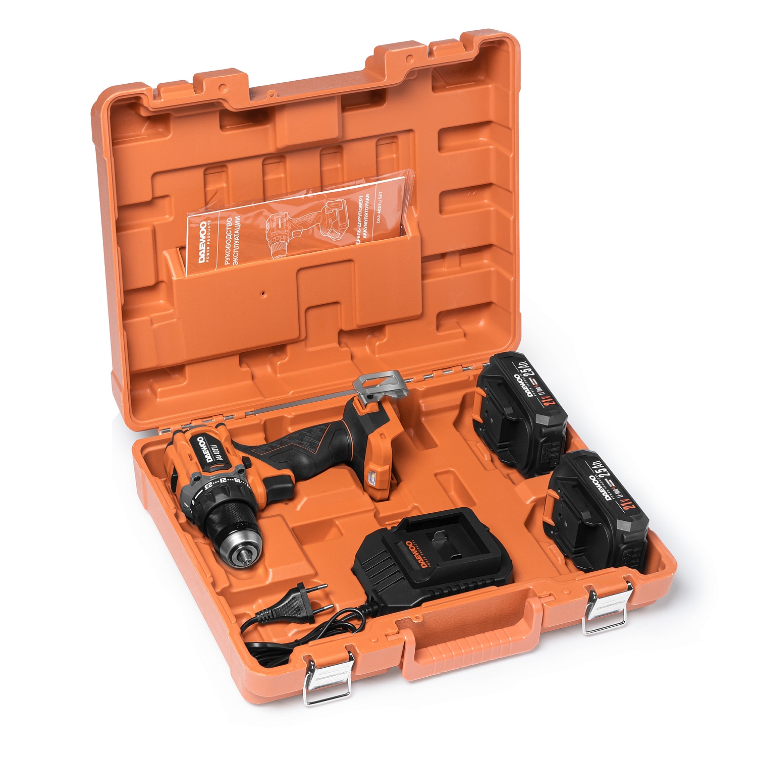 Аккумуляторная дрель-шуруповерт DAEWOO DAA 4021Li SET (АКБ и ЗУ)
