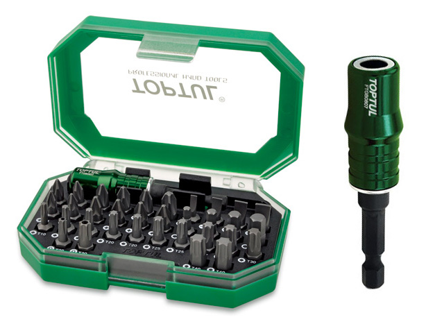 Набор бит 1/4"  35шт. с магнитным держателем TOPTUL (GACW3502S)