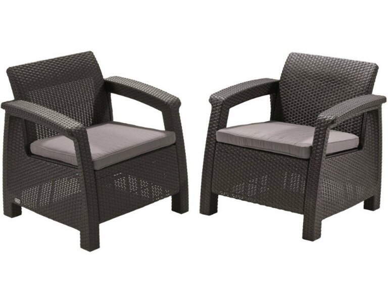 Комплект мебели KETER Corfu Duo Set, коричневый
