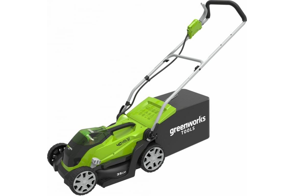 Аккумуляторная газонокосилка Greenworks G40LM35