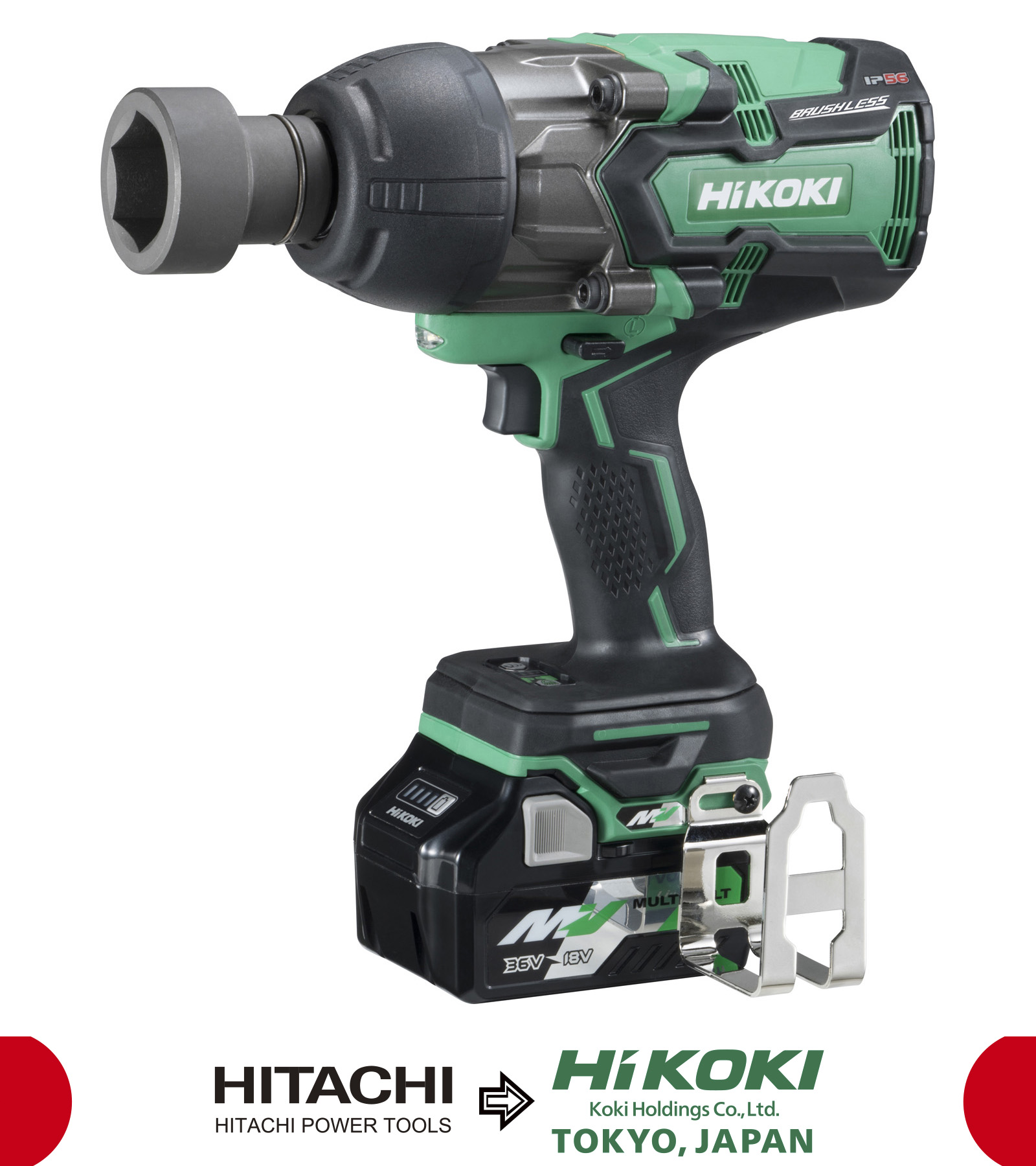 Гайковерт аккумуляторный ударный HiKOKI WR36DA