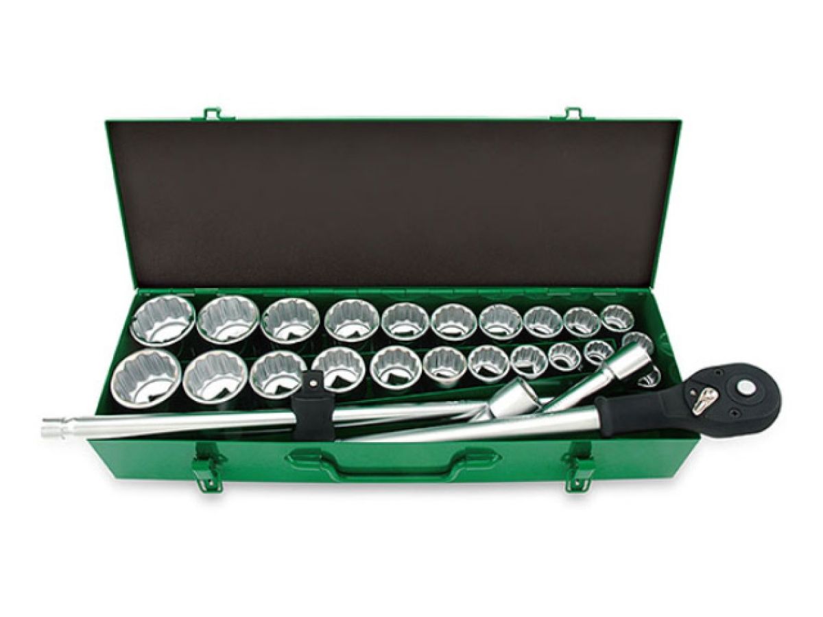 Набор головок с трещоткой 26 предметов 3/4" 12гр. TOPTUL (GCAD2608)