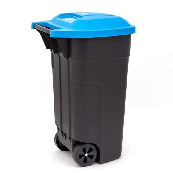 Контейнер для мусора на колесах REFUSE BIN 110 л, черный/синий