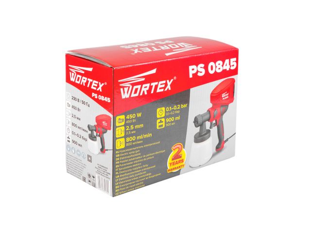 Краскораспылитель электрический WORTEX PS 0845 в кор.