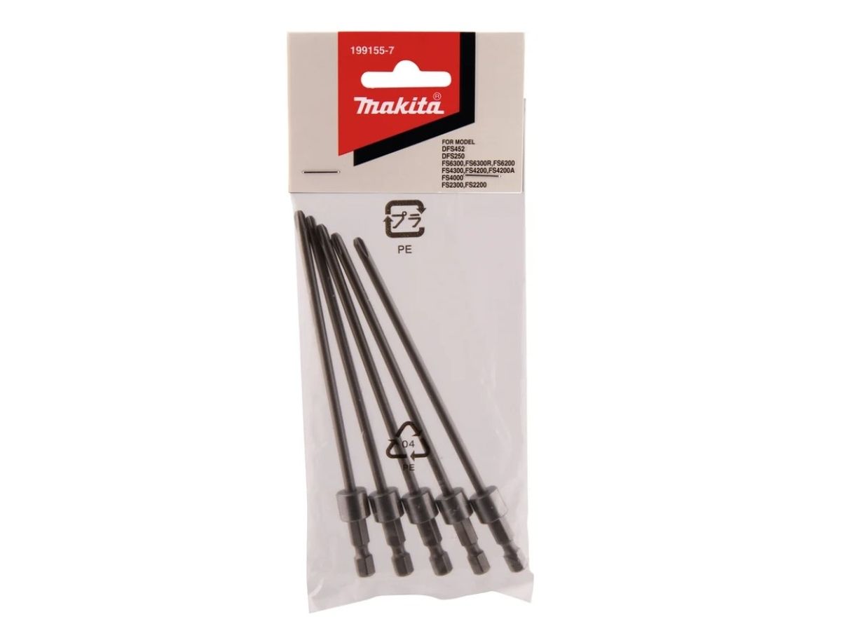 Насадка (бита) крестообразная PH2 130мм MAKITA для адаптера 199078-9 (5 шт.)