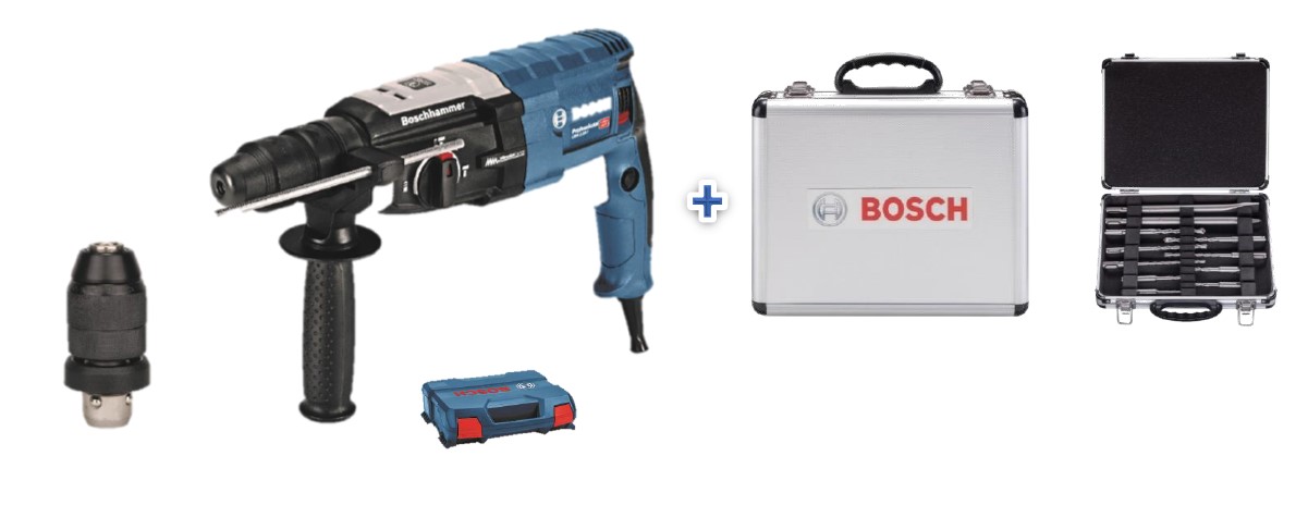 Перфоратор Bosch GBH 2-28 F в L-кейс + набор оснастки