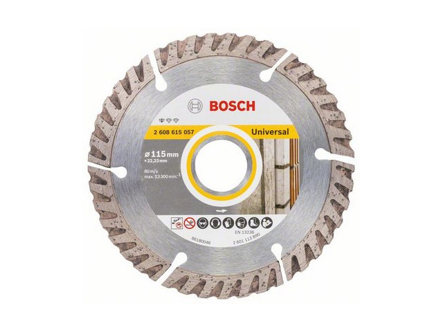 Алмазный круг 115х22.2 мм универс. сегмент. STANDARD FOR UNIVERSAL BOSCH (сухая резка)