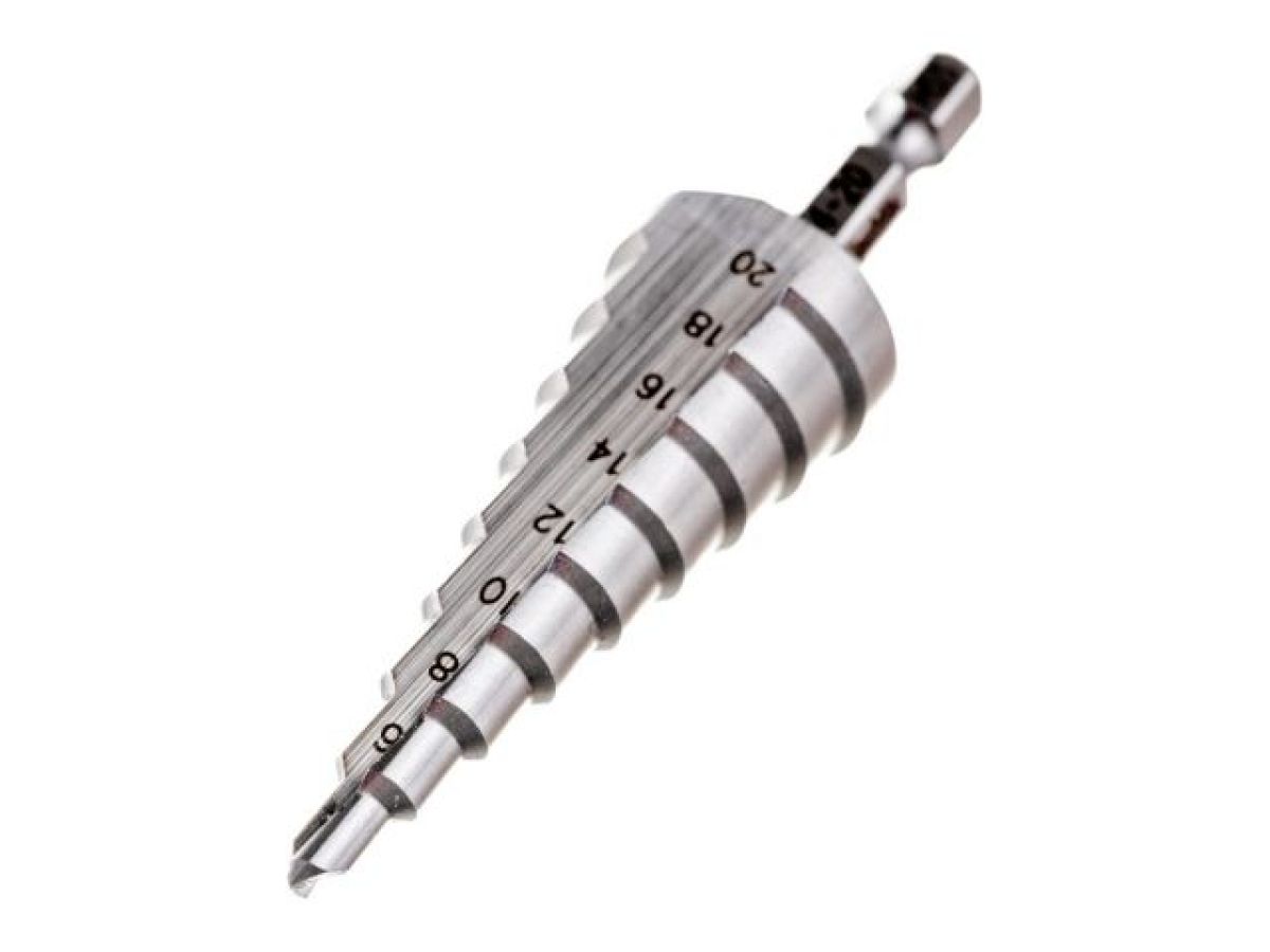 Сверло ступенчатое Makita HSS с прямым желобком, 4-20x75, 1/4"