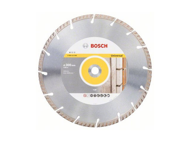 Алмазный круг 300х20 мм универс. сегмент. STANDARD FOR UNIVERSAL BOSCH (сухая/мокрая резка)