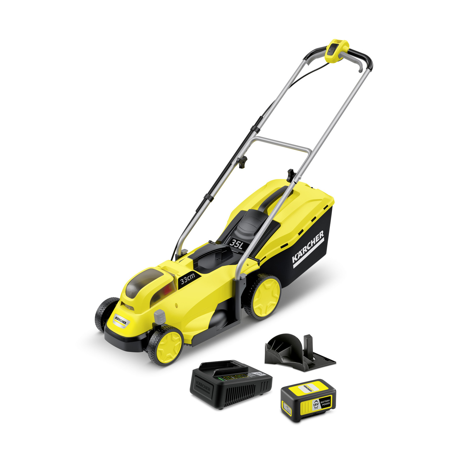 Аккумуляторная газонокосилка Karcher LMO 18-33 BATTERY Set*