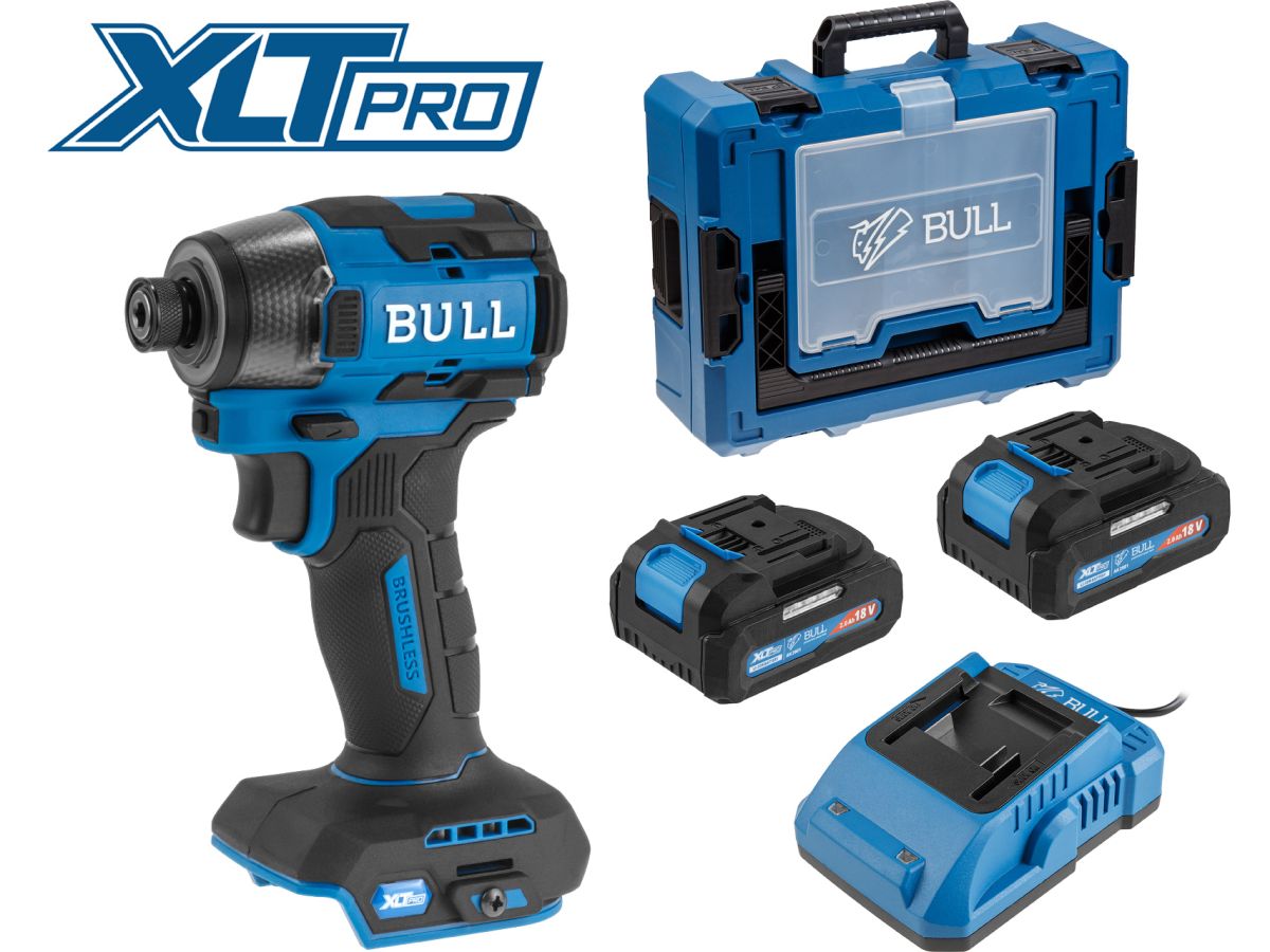 Аккумуляторный ударный гайковерт BULL CID 2218 XLTpro SET (2 АКБ 4Ач + ЗУ)