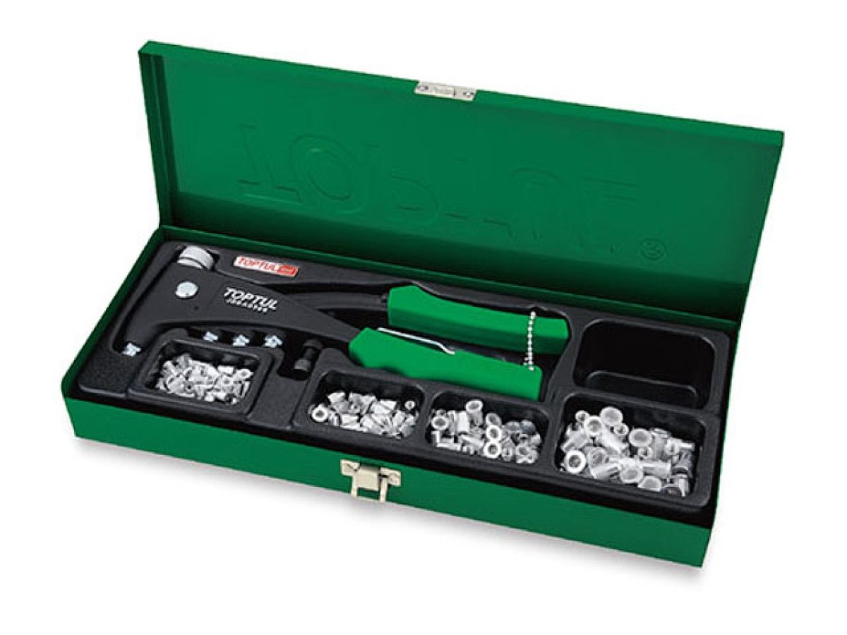 Набор-сет заклепочник + заклепки M3,M4,M5,M6 TOPTUL (GAAD0102)