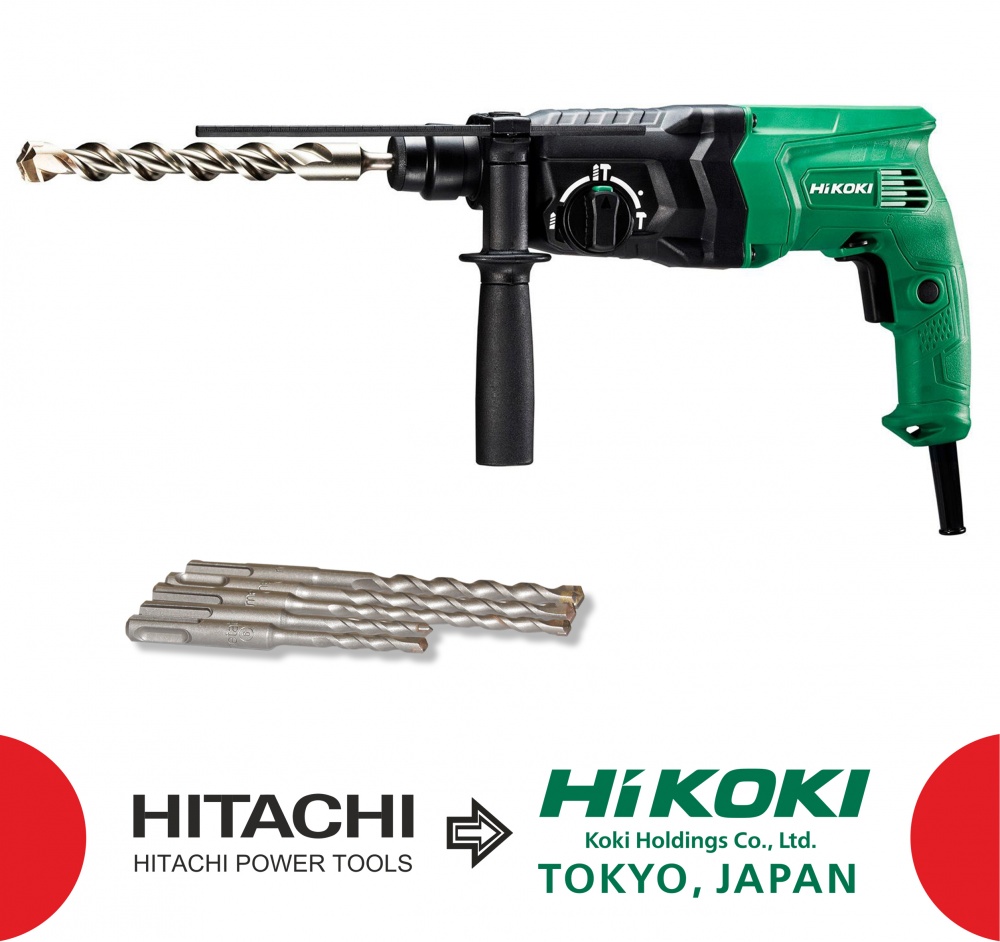 Перфоратор Hikoki DH24PH2 + 5 буров
